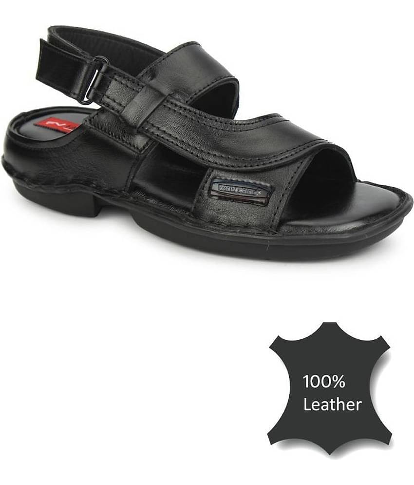 Fashion Victim Black Leather Sandals
