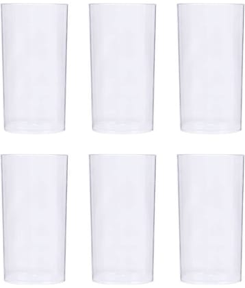 HomePro Transparent Plastic Glasses 300 ml ( Pack of 6 )