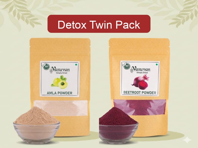 Vasuvan Detox Pack | Amla Powder (200g) + Beetroot Powder (200g)