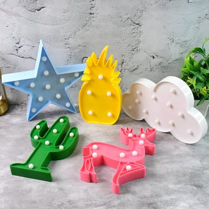 Mix Design LED Decorative Night Light (1 Pc)_assorted colour