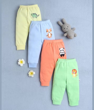 BUMZEE Pack of 4 Boys Cotton Blend Trackpant ( Orange )