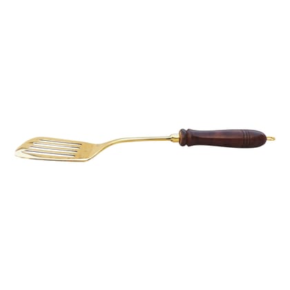 Brass Palta Hole with Wooden Handle | Heavy Duty Kitchen Tool, Height : 1 Inch (BCMAS178 G)