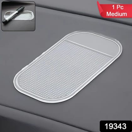 Medium Transparent Anti-Slip Car Dashboard Mat (1 Pc)