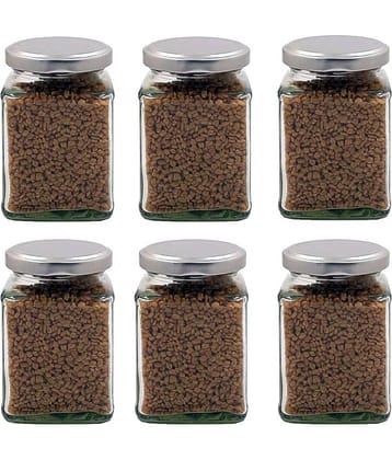 AFAST Coockes Jar Glass Transparent Spice Container ( Set Of 6 )