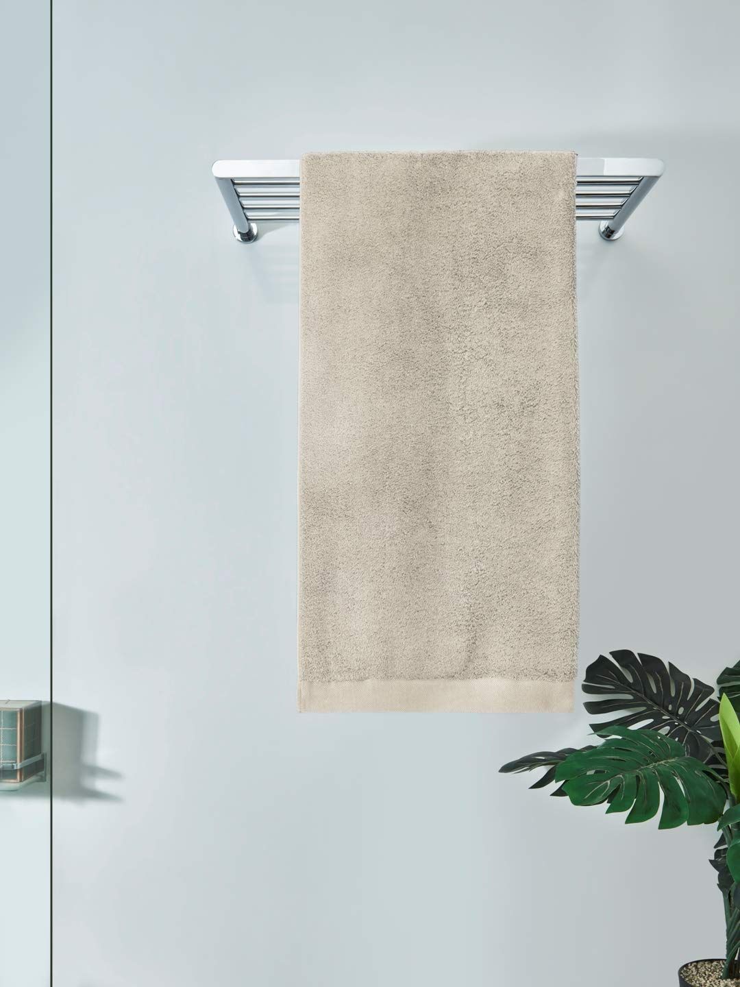 DDECOR - Solitaire Collection 100% Cotton Bomboo    Bath Towel |75 CM X 150 CM| - Beige