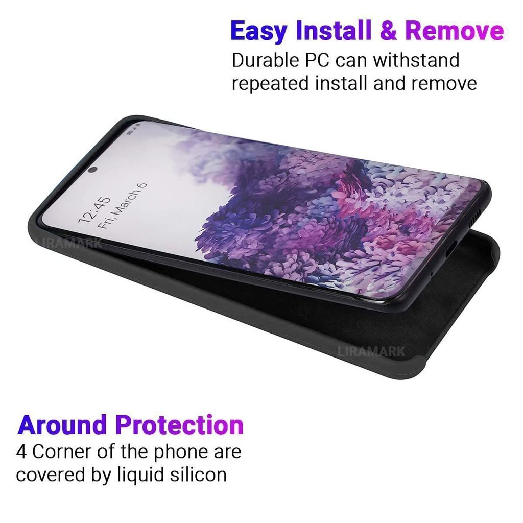 LIRAMARK Liquid Silicone Soft Back Cover Case for Samsung Galaxy S20 Ultra / S20 Ultra 5G