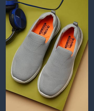 Action Sports Shoes For Men Light Grey Men's Sports Running Shoes