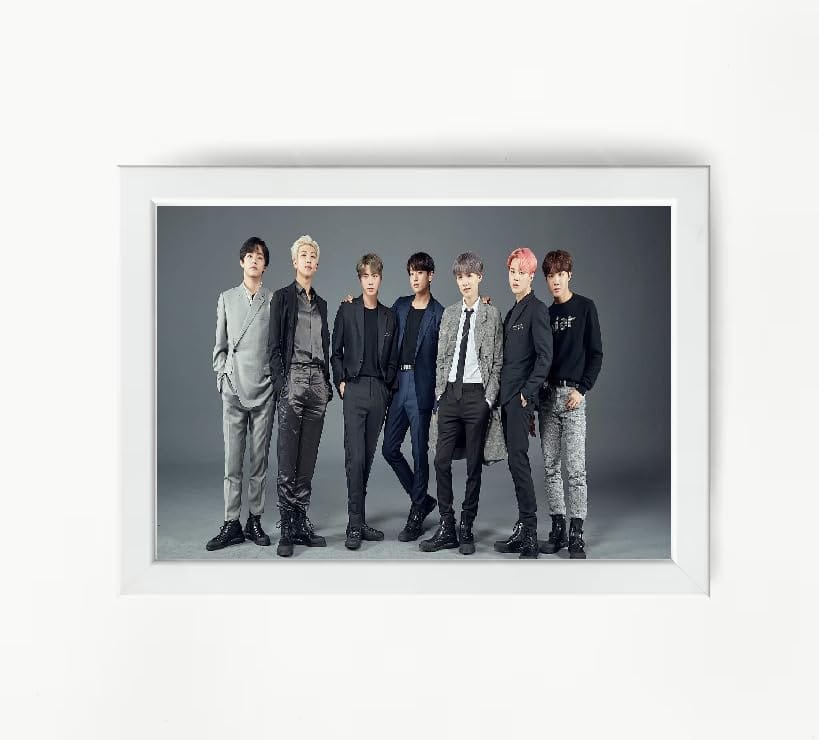 NOKKES Bts Army Bangtan Boy V suga J-Hope Jungkook Jin Jimin Rm 5X7 Inch Size Photo Frame Photo Home Office_AQW224