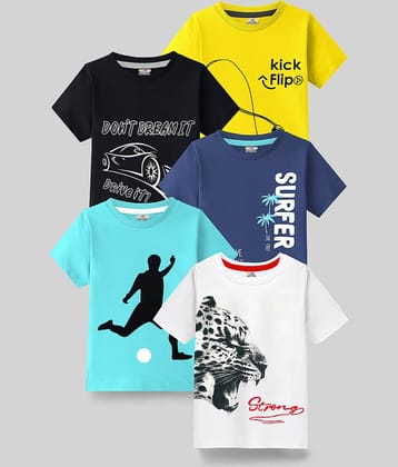 Kuchipoo Pack of 1 Boys Cotton Blend Polo T-Shirt ( Multicolor7 )