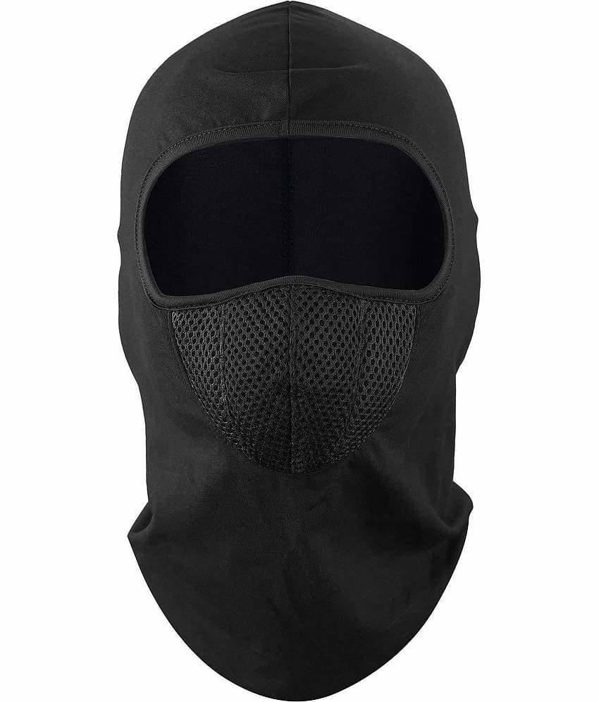 AKSMIT Black Solid Fleece Bike Face Cover M