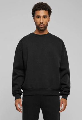 Black Oversized Crew Neck Sweatshirt