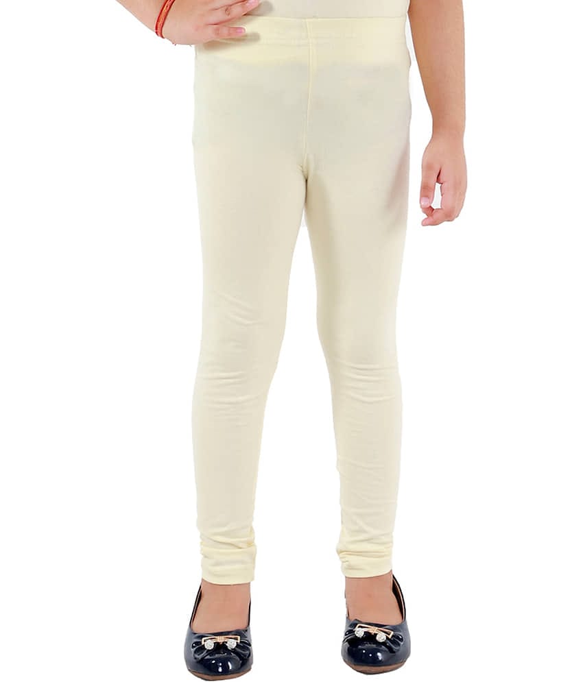 Kids Cave Pack of 1 Girls Cotton Blend Leggings ( Beige )