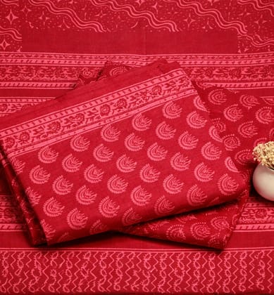 Handcrafted Dabu Print Cotton Dress Material โ 3 Piece Set Handcrafted Dabu Print Cotton Dress Material โ 3 Piece Set
