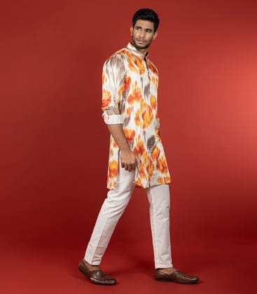 Multicolor Printed Kurta-Multi colour-L / Multi Colour