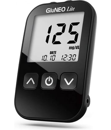 GLUNEO LITE Blood Glucometer with 25 Test Strips Infopia Expiry March 2024