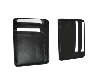 Master Crafts Leather Compact Card Holder - Black