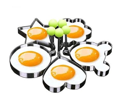 Wholesale Item - 5 PIECE STAINLESS STEEL PANCAKE MOLD SET - MOQ 16 Pieces