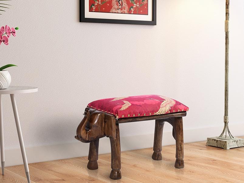 India Circus Legend of the Cranes Elephant Pouffe (By Krsnaa Mehta)