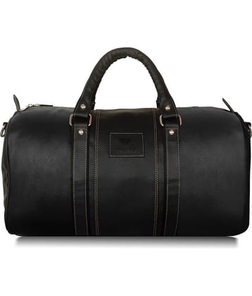 Walrus 22 Ltrs Black Artificial Leather Duffle Bag