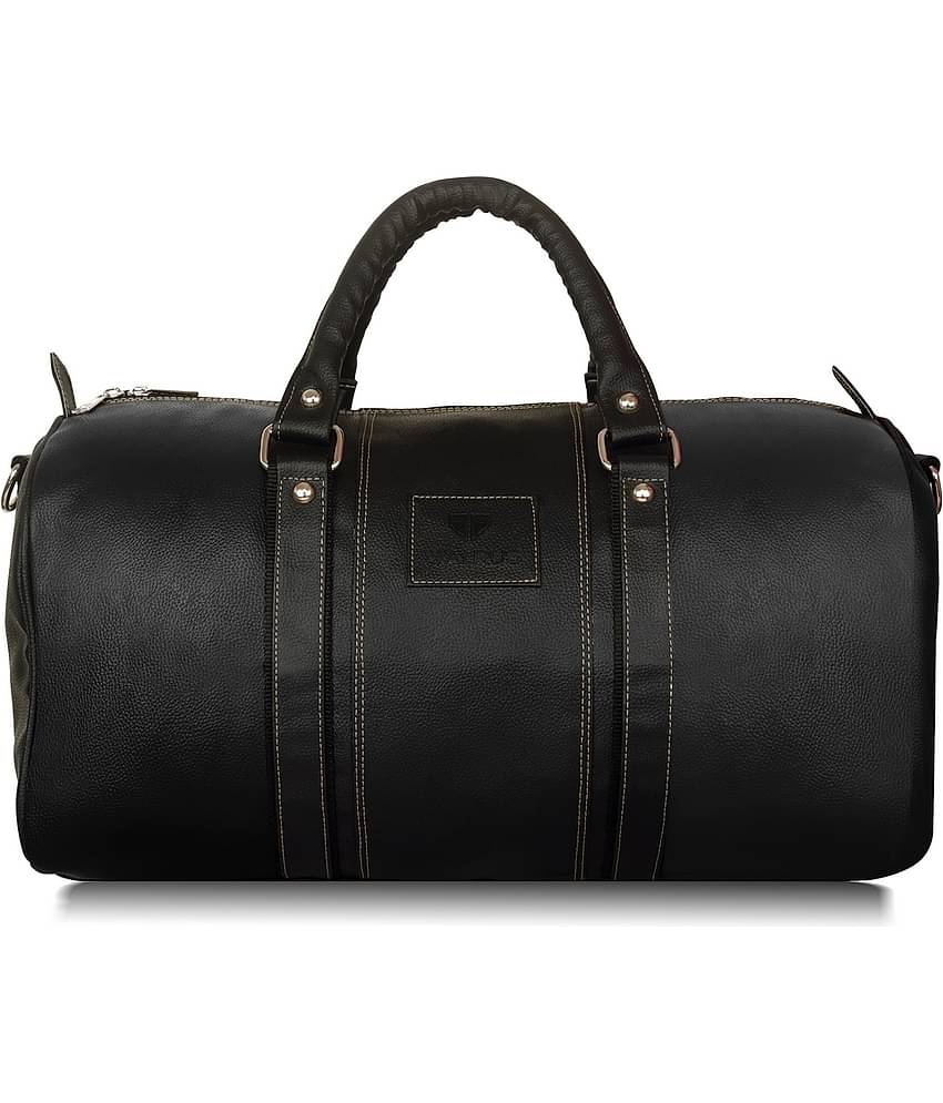 Walrus 22 Ltrs Black Artificial Leather Duffle Bag