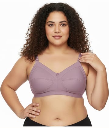 Elina Pack of 1 Cotton Non Padded Minimizer Bra For Women ( Mauve )