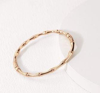 Stainless Steel Rosegold Plated Bamboo Design Kada- STKD 4898