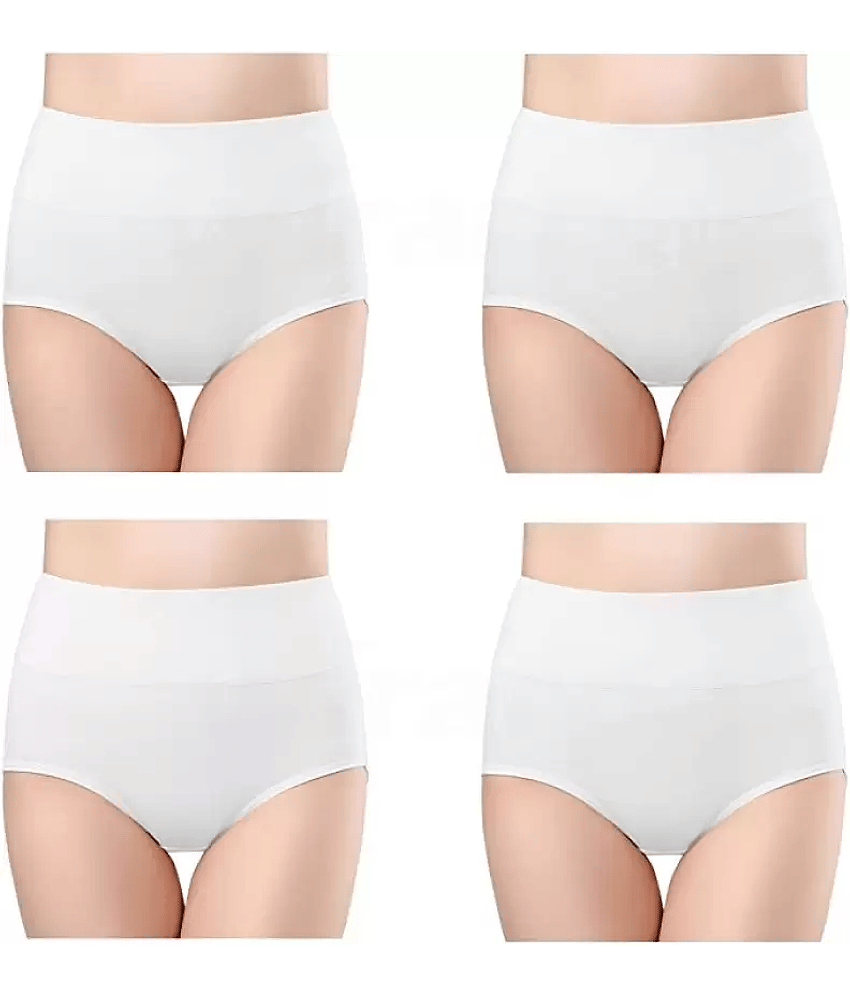 Louis Craft Pack of 4 Cotton Lycra Period Panty For Women ( Multicolor1 )