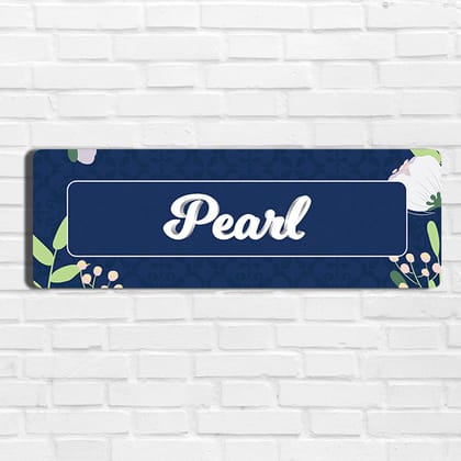Royal Bloom Name Plate - Petite-Navy
