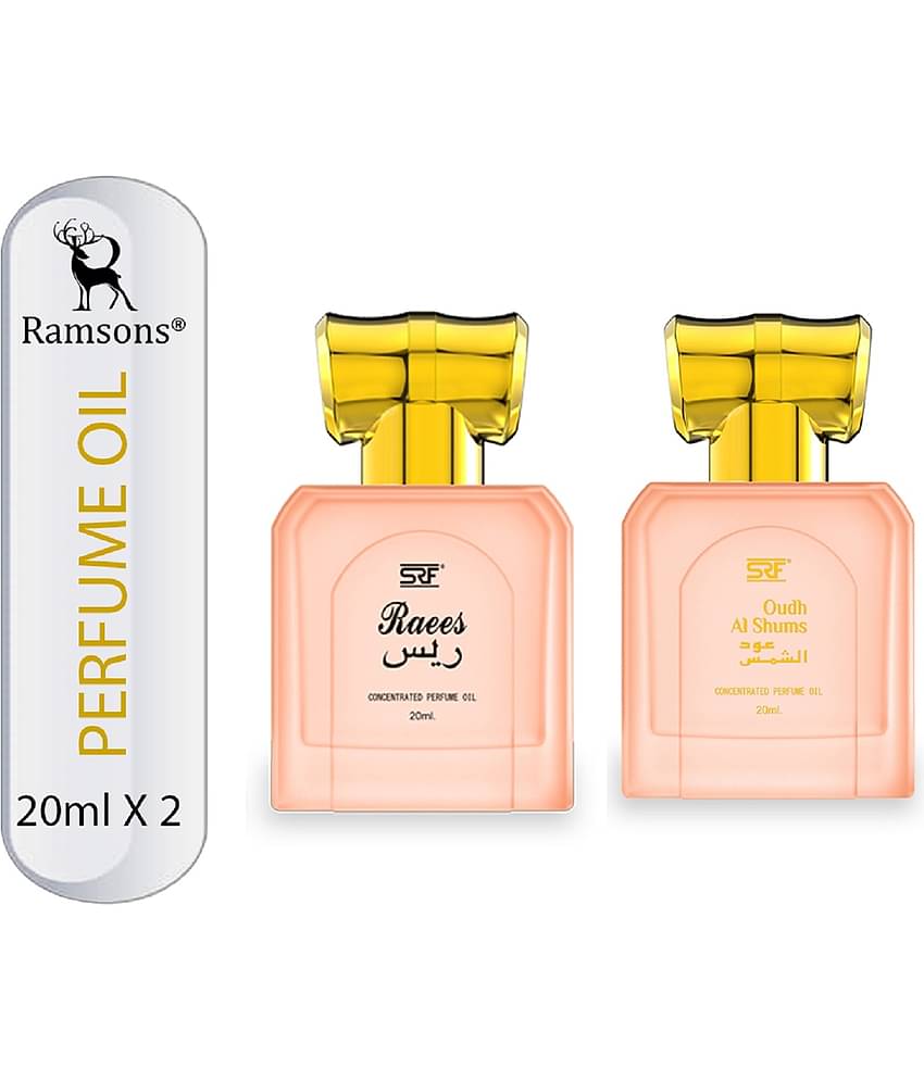 Ramsons SRF Oudh Al Shums & SRF Raees Concentrated Perfume Oil Attar Combo 20 ml (Pack of 2)