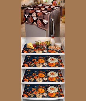 Revexo PVC Solid Fridge Covers ( 40 32 ) Pack of 6 - Multicolor