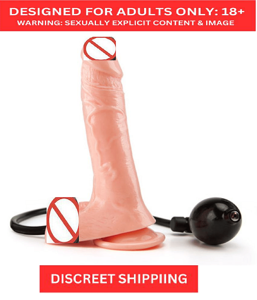 KNIGHTRIDERS INFLATABLR SUCTION CUP DILDO MASSIVE DILDO SOFT SILICONE WITH SUCTION CUP DILDO - WOMEN MASTURBATOR