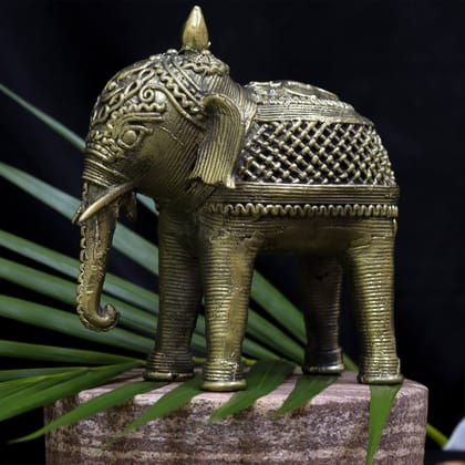 Dhokra Crafted Elephant Sculpture Dhokra Crafted Elephant Sculpture