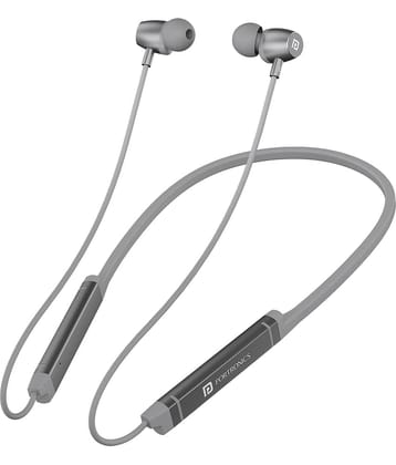Portronics In-the-ear Bluetooth Headset with Upto 30h Talktime True Wireless - Grey