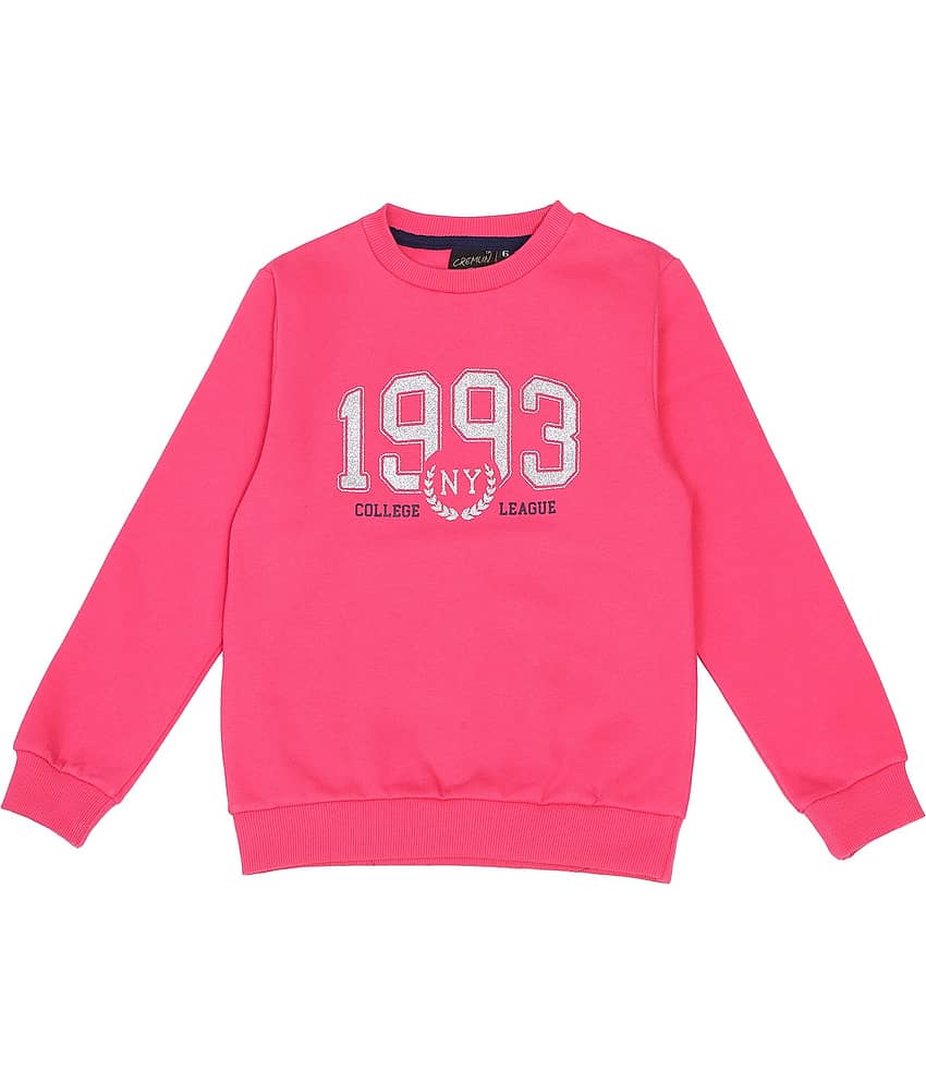 Cremlin Clothing Pink Fleece Sweatshirt for Girls