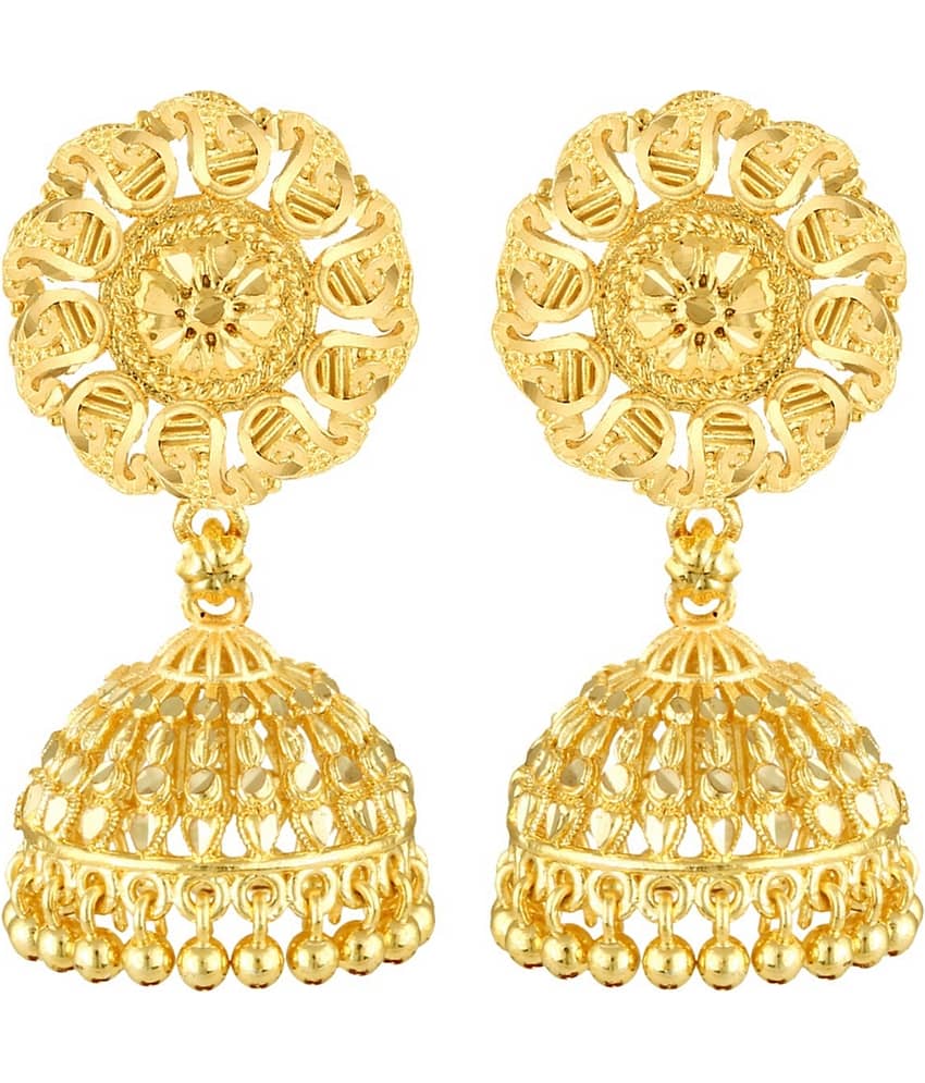 Vighnaharta South Screw back alloy Gold plated Jhumki, Jhumka, Jhumkas, Jhumki Earring for Women and Girls VFJ1501ERG
