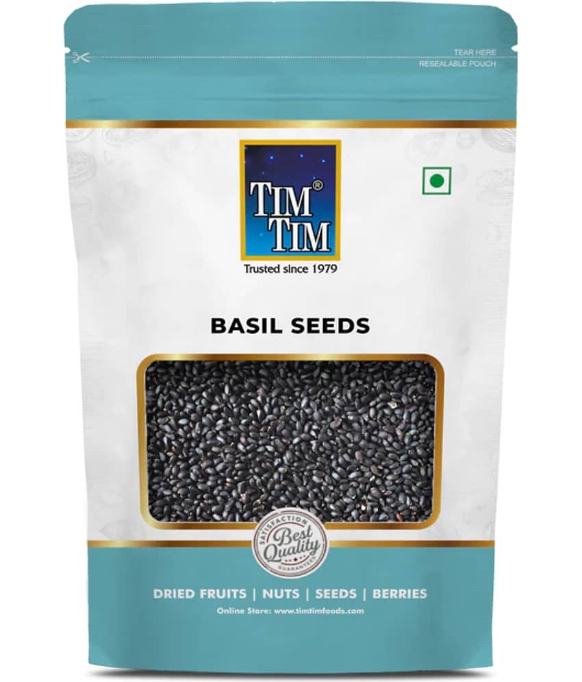 Tim Tim Basil Seeds 100g (Sabja Seeds) | Premium Falooda & Drink Seeds | Rich in Fiber, Omega-3 & Antioxidants | Natural & Healthy Superfood