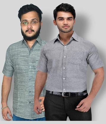 DESHBANDHU DBK - Multicolor Cotton Regular Fit Men's Formal Shirt (Pack of 2)