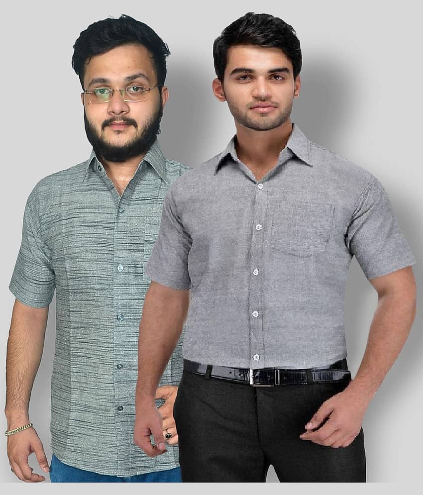 DESHBANDHU DBK - Multicolor Cotton Regular Fit Men's Formal Shirt (Pack of 2)