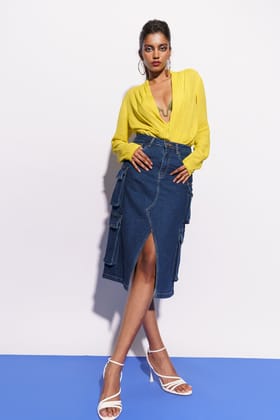 Blue Cargo Women's Skirt 26