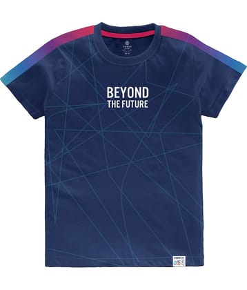 CODEZ Pack of 1 Boys Cotton Blend T-Shirt ( Navy )