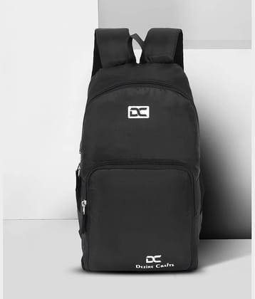 Dezire Crafts 10 Ltrs Polyester Backpack *For Men & Women ( Black )