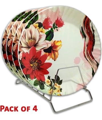 Inpro 4 Pcs Melamine Multi Color Full Plate