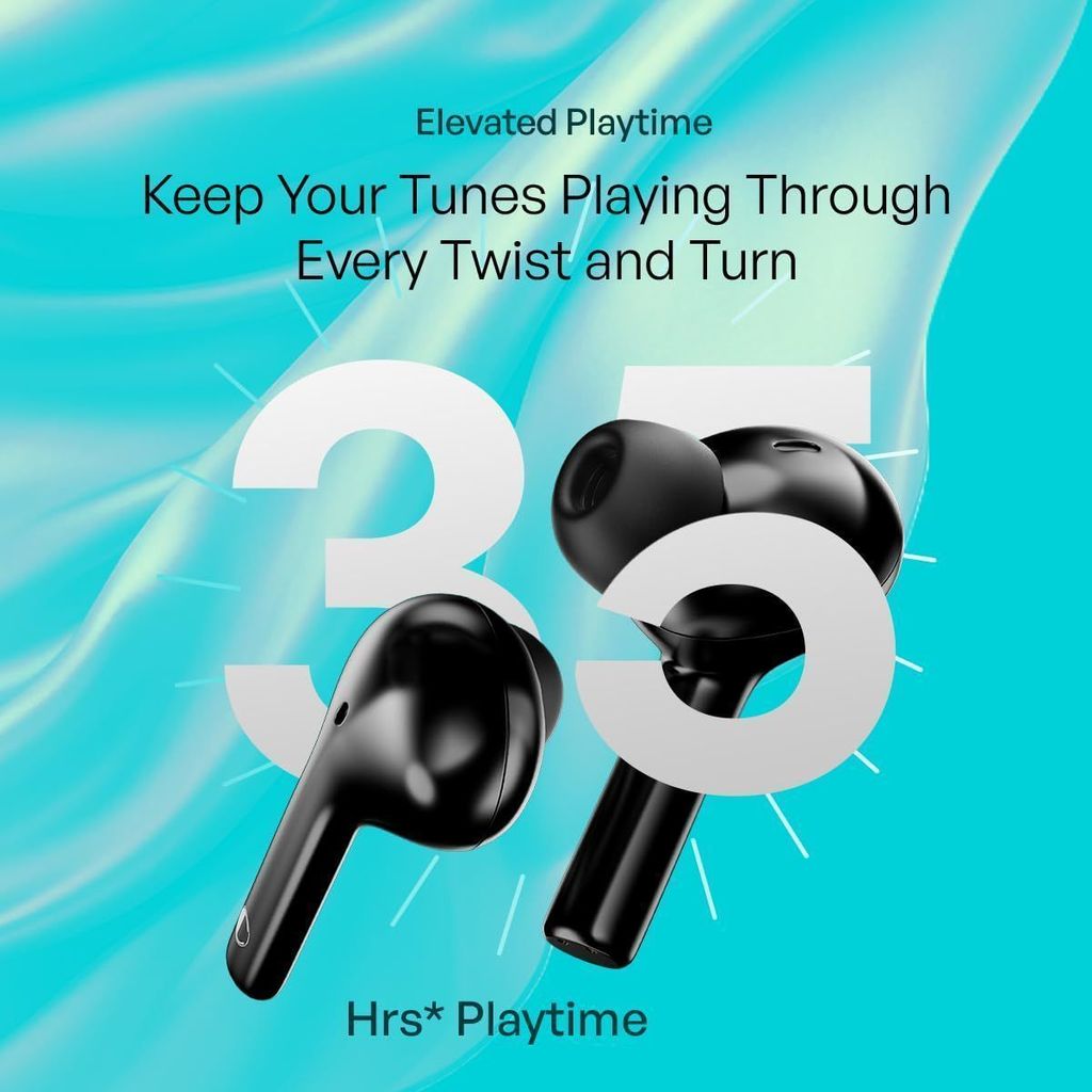 CELLECOR BroPods CB44 TWS with 35 Hours Playtime, ENC, Insta Wake N' Pair, HD Sound, 13mm Driver Truly Wireless (Black)