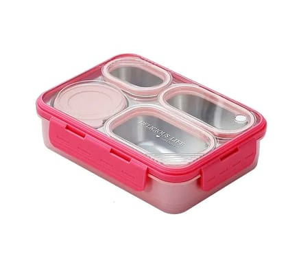 Hearty Meal 4-Compartment Bento Lunch Box with Bowl  by Ruhi Import Store