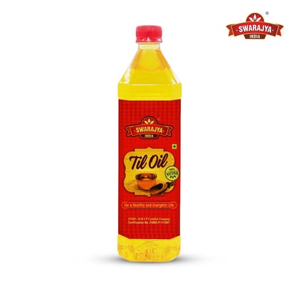 Swarajya India Edible Til Oil 1 Litre Pure Healthy and Ideal for Cooking