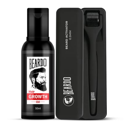 Beardo Beard Growth Duo | Beard & Hair Growth Oil 50ml & Beard Activator | Promotes Thicker, Longer & Fuller Beard Growth | For Patchy Beard- Set of 2 Beardo Beard Growth Duo | Beard & Hair Growth Oil 50ml & Beard Activator | Promotes Thicker, Longer & F