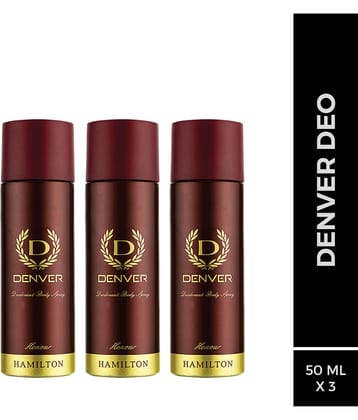 Denver Honour Nano Deodorant Spray for Men 50 ml each ( Pack of 3 )