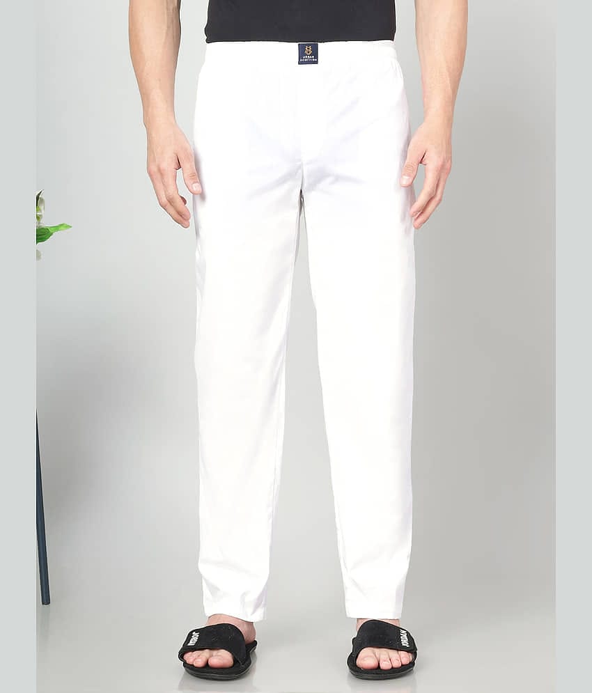 URBAN SCOTTISH Pack of 1 Pyjama For Men's ( White )