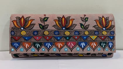 Kalakrishta Clutch  -  Khadi Cotton Red