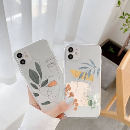 Women Abstract Art Painting Custom Slim Soft Cases-Colorful Nature With Lady